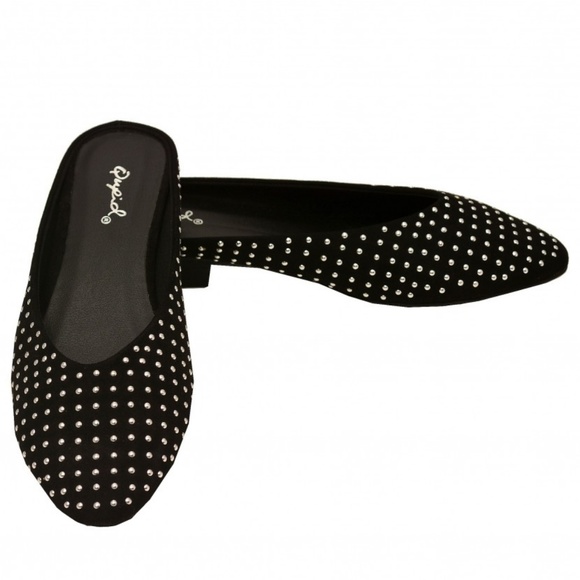 Moving Sale! Studded Suede Suede Mules - Picture 2 of 5